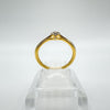 Diamond Ring in Sterling Silver 925 Size T - U Gold Plated