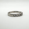 950 Platinum 1ct Diamond 3/4 Hoop Eternity Band / Ring Size O - P