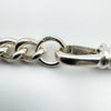 Vintage 20” Curb Links Chain & T-Bar Pendant in Sterling Silver 925 48g