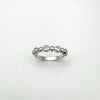 CZ Bubble Ring in Sterling Silver 925 Size P - Q Wedding Eternity Stacking