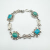 Sterling Silver Turquoise Bracelet 925 Heavy 19g