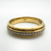 Vermeil Diamond Fidget Band / Ring in Sterling Silver 925 Size L - M