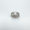 Chunky 5.2ct CZ Multi Row Ring in Sterling Silver 925 Size O - P by 1000 Jewels