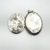 Chunky Vintage 1978 Engraved Locket  Pendant / Box in Sterling Silver 925 12g