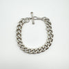 Vintage Chunky Curb Links Bracelet & T-Bar in Sterling Silver 925 - 55g Unisex