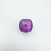 Unusual Large Purple Glass Colour Change Ring in Sterling Silver 925 Size N - O