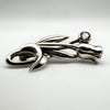 Vintage Rose / Tulip Amethyst Brooch in Sterling Silver 925