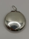 Secret Mirrored Pendant  Trinket Pill Box Charm  Compact 925 Sterling Silver 13g