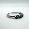 Diamond & Chrome Diopside Ring in Sterling Silver 925 Size P - Q