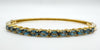 Blue Topaz Bangle / Bracelet - Gold Bonded