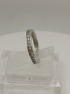 CZ Full Band Ring Sterling Silver 925 Size J - K Wedding / Eternity / Stacking *