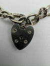 Vintage Heart Padlock Bracelet in Sterling Silver 925 (1972) 13g