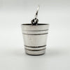 Vintage Bucket Charm / Pendant in Sterling Silver 925 *