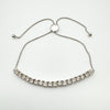 Natural Diamond Bar Toggle Bracelet in Sterling Silver 925