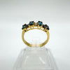 9ct Gold 0.46ct Sapphire & Diamond Ring Size N - O 3g