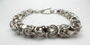 Unusual Byzantine Multi Hoop Links T-Bar Bracelet in Sterling Silver 14g *