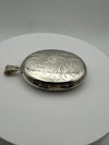 Vintage Large Oval Locket Foliate Etched Scroll Design 16g Sterling Silver 925