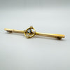 Antique 15ct Yellow Gold Pearl & Aquamarine Bar / Target Brooch / Pendant