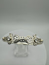 Sterling Silver Celtic Rose & Vine 2ct CZ Bangle 13g Sterling Silver 925