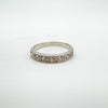 0.35ct CZ Half Hoop Band in Sterling Silver 925 Size O - P