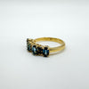 9ct Gold 0.46ct Sapphire & Diamond Ring Size N - O 3g