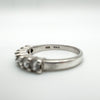 0.35ct CZ Half Hoop Band Ring in Sterling Silver Eternity Wedding Stacking Q - R