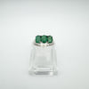 New 1.5ct Emerald Trilogy Ring Sterling Silver  Engagement Eternity Size N - O