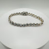 14ct CZ Bezel Set Tennis Bracelet in 925 Sterling Silver 7.5" -  8"  16g