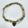 Vintage 9ct Gold 3x Bar Gate Bracelet 11.3g