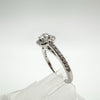 9ct White Gold 0.56ct Diamond Engagement Ring Size I - J Replated