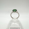 1.5ct Emerald CZ Engagement Ring Size M - N Sterling Silver 925 August Birthday