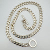 21” Curb Chain with T-bar in Sterling Silver Heavy 55g *