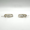 Diamond Cut Half Hoop Earrings in Sterling Silver 925