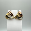 Vintage 9ct Gold 3x Coloured Gold Earrings - White / Rose & Yellow Gold