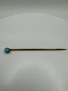 Antique Vintage Turquoise Gold Plated Stick Pin 