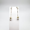 9ct Gold & Sterling Silver Beaded Ball Drop Earrings 925