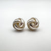 Chunky Lovers Knot Rope Stud Earrings Sterling Silver 925