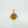 Vintage 9ct Gold Citrine Fob Pendant / Charm