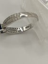 0.25ct Blue Sapphire CZ Engagement Stacking Ring Size N O Sterling Silver 925 *