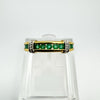 9ct Gold Emerald Ring Wedding Eternity Stacking Size M - N