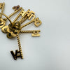 Vintage 9ct Gold I LOVE YOU Keys Pendant / Charm 2.3g *