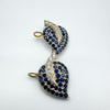 Unusual Vintage 18ct White Gold Diamond & Sapphire Pendant (brooch conversion)