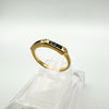 18ct Gold Sapphire & Diamond Wedding Eternity Stacking Ring Size L - M 2.1g