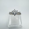 1ct CZ Solitaire Engagement Stacking Ring in Sterling Silver Size P - Q