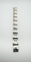 Unusual Vintage Chunky Square Links Bracelet in Sterling Silver 925 Heavy 34g