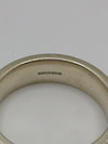 9ct White Gold Mens / Gents Wedding Band Ring Size R - S Heavy 9g (Re-Plated)