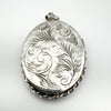 Chunky Vintage 1978 Engraved Locket  Pendant / Box in Sterling Silver 925 12g