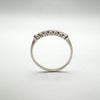 0.21ct CZ Half Hoop Ring in Sterling Silver Size M - N Wedding Eternity Stacking