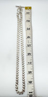 21” Curb Chain with T-bar in Sterling Silver Heavy 55g *