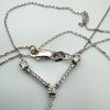 18ct White Gold Sapphire & Diamond Pendant Necklace 16” Chain